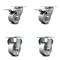 Service Caster 3 Inch Semi Steel Swivel Top Plate Caster Lock Brakes 2 Rigid SCC, 2PK SCC-TTL20S314-SSS-2-R-2 - alternate 1